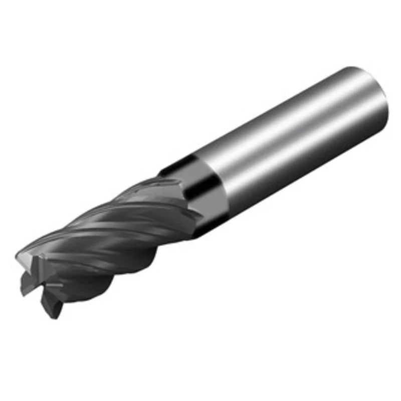 Sandvik Coromant 3/8 Diam 1-1/2 LOC 3/8 Shank Diam 3-1/2 OAL 5-Flute Solid Carbide Square End Mill AlTiN Finish, 36 H...